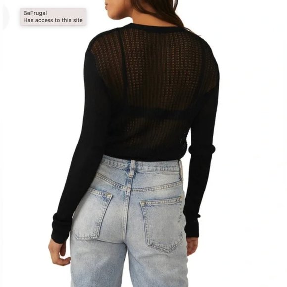 NWT Free People H2O Pullover black women's L and XL - Picture 2 of 4